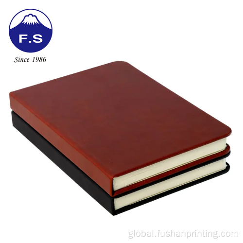 Wholesale Printing Products Leather Binding Style Planner PU Hardcover Notebook Factory